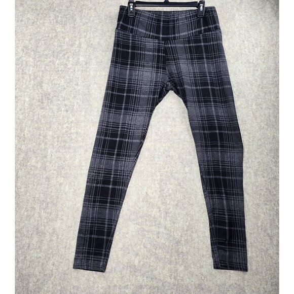 French Laundry Womens Plaid Leggings Gray & Black Polyester/Spandex - Picture 1 of 6